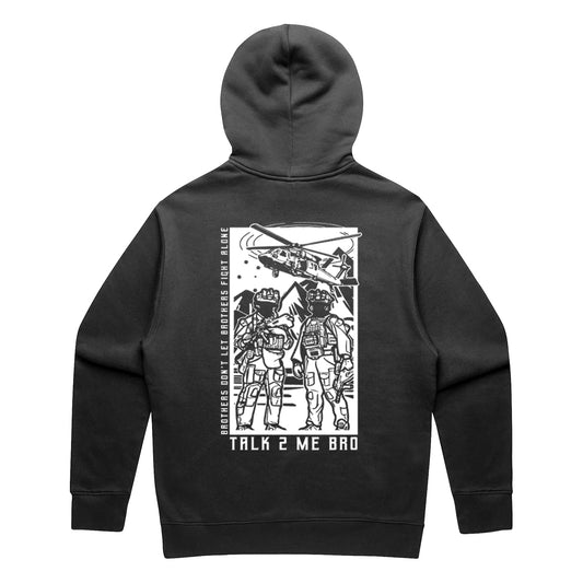 Talk 2 Me Bro - Hoodie | WAR PIG Productions